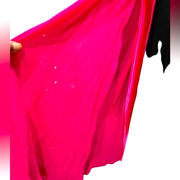 Faviana Couture #6710 Black Pink Sequin Chiffon Sheath Gown Size 8 New with tag - Picture 9 of 15